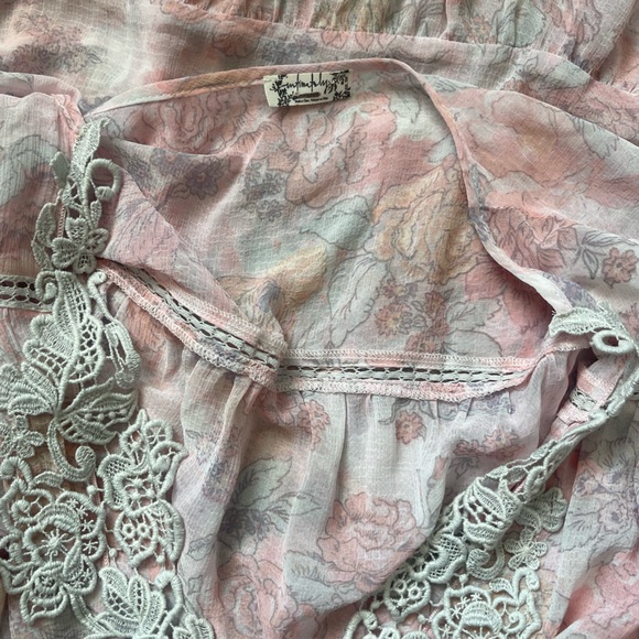Free People Away With Me Floral Sheer Lounge Robe - Picture 8 of 9